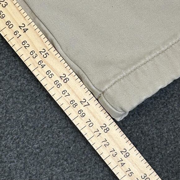 L.L. Bean Double L Comfort Waist Pants Mens 30x28 Beige Khaki Flannel Lined - Picture 12 of 12